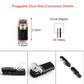 Kit 40 Conectores Rápidos de Fios Duplos 18-22AWG, Conector com Trava de Segurança e Proteção Contra Chamas, Emenda de Cabo sem Solda para Casa, Automóvel, Reparos Elétricos e Projetos DIY