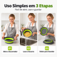 🥗 Conjunto com 3 Escorredores Dobráveis com Base de Drenagem – Compacto e Prático para Frutas, Legumes e Massas