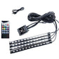 Kit de Iluminação LED RGB para Parte Inferior do Carro – Controle por Aplicativo e Vários Efeitos