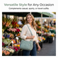 🔥 50% DE DESCONTO | Bolsa Transversal Feminina com Vários Bolsos – Leve e Resistente à Água