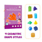 👶✨Livro didático de geometria 3D com cordão para puxar