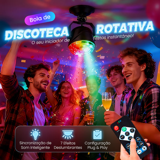 Bola Disco Mágica Luminosa Giratória
