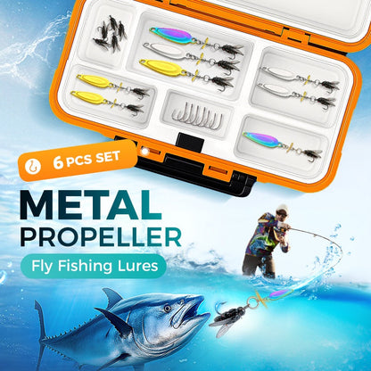 🎣Isca de pesca com hélice metálica para capturar peixes