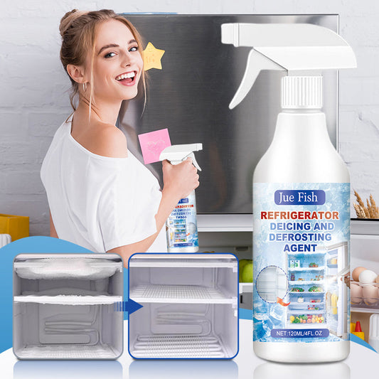 🧊 ÚLTIMO DIA - COMPRE 2 E GANHE 1 GRÁTIS! ✨ Spray descongelante para frigoríficos e congeladores - Remoção rápida de gelo com fórmula ecológica para uma limpeza sem esforço 🌿❄️