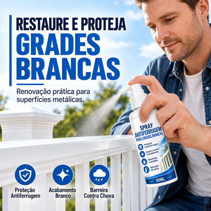 Spray Renovador e Protetor Antiferrugem para Grades Brancas – Proteção Contra Umidade | 50 ml
