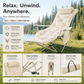 🪑 50% DE DESCONTO! 🌿 Cadeira dobrável e ajustável para uso externo – Leve, resistente e versátil – Ideal para jardim, camping, praia ou varanda – Fácil de transportar e montar 🏕️✨