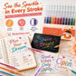🔥 50% OFF | Kit de Canetas Gel com Glitter – 8 a 48 Cores, Traço Fino e Brilhante para Desenho, Lettering e DIY