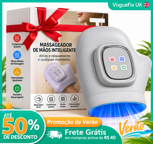 Massageador Elétrico para Mãos com Compressão de Ar e Aquecimento