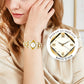💜Relógio retro de quartzo com strass brilhantes⌚