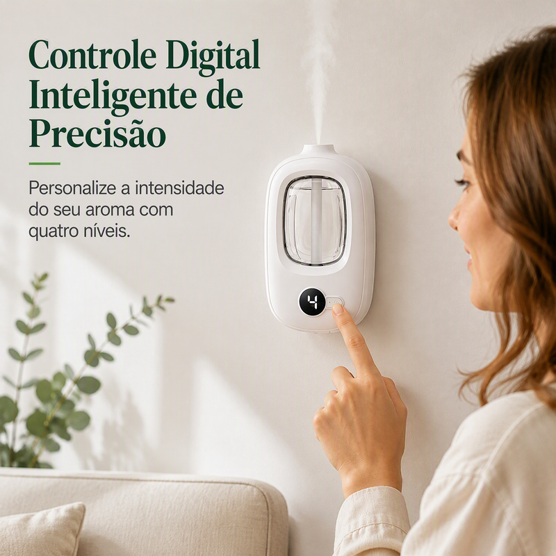 Difusor Aromático Automático com Temporizador de 4 Níveis – Aromatizador USB para Casa, Quarto, Escritório e Carro