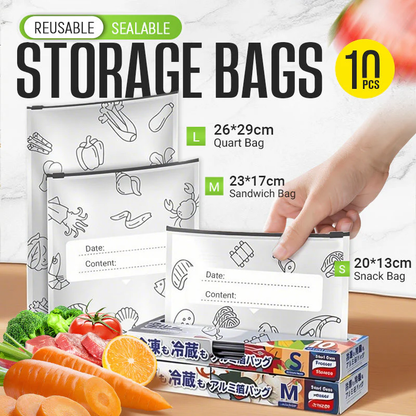 🍗 PROMOÇÃO QUENTE 50% DE DESCONTO 🥦 Sacolas de Selagem de Alumínio Reutilizáveis – Seu Novo Melhor Amigo na Cozinha! 🍴✨