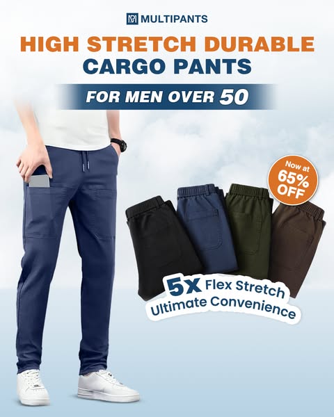🔥 ÚLTIMO DIA DE LIQUIDAÇÃO – 70% DE DESCONTO 🏆 Calça Cargo Multi Bolsos – Alta Elasticidade e Resistente ✨
