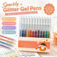 🔥 50% OFF | Kit de Canetas Gel com Glitter – 8 a 48 Cores, Traço Fino e Brilhante para Desenho, Lettering e DIY