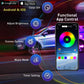 Kit de Iluminação LED RGB para Parte Inferior do Carro – Controle por Aplicativo e Vários Efeitos