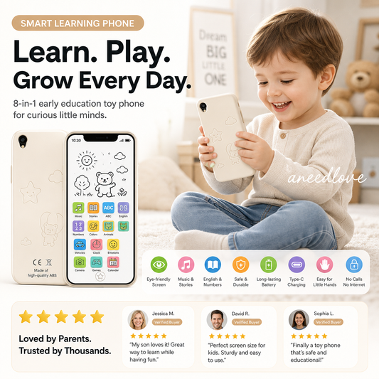📱✨ Smartphone Educativo Infantil – Brinquedo Seguro, Interativo e Sem Risco para a Visão