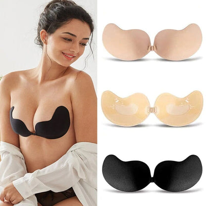 💕👙 Sutiã adesivo push-up – 50% OFF – sustentação natural & sem alças! 🔥