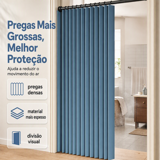 🚪🛡️ Cortina sanfonada magnética – sem perfuração, protege contra insetos & poeira! 🌿