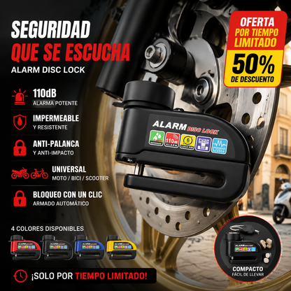 🔒 Trava de Disco para Moto com Alarme Sonoro – Impermeável e Resistente para Proteção Total 🚨🏍️🔒 Trava de Disco para Moto com Alarme Sonoro – Impermeável e Resistente para Proteção Total 🚨🏍️