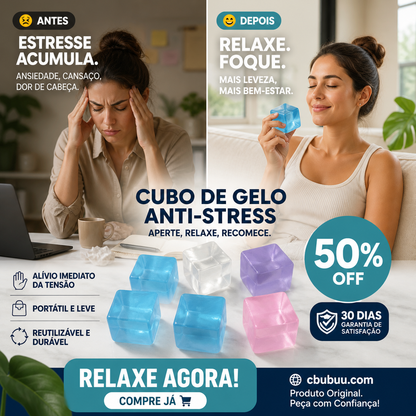 🧊💪 Brinquedo anti-stress em cubo – macio, durável & portátil – alivie a tensão! 🌿