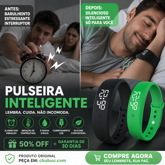 ⏳50% de desconto por tempo limitado⏰Pulseira com sensor inteligente📱⌚