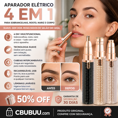 💈✨ Aparador 3 em 1 – sobrancelhas, rosto & detalhes – portátil & prático – 50% OFF! 🌟