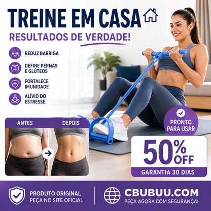 💎Faixa Elástica com Pedal para Exercícios