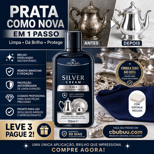 ✨🔧 Creme anti-mancha para prata – polimento, proteção & brilho – para joias & talheres! 🌟
