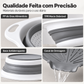 🥗 Conjunto com 3 Escorredores Dobráveis com Base de Drenagem – Compacto e Prático para Frutas, Legumes e Massas