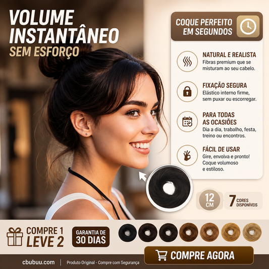 🏆 Oferta por tempo limitado: compre um e leve outro grátis 🔥✨ Crie um coque chique e descomplicado em instantes 💖