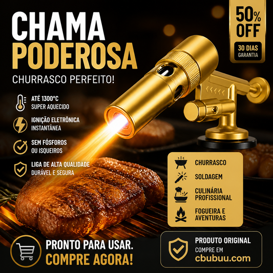 🔥⚡ Maçarico de butano – 1300°C, inversível, ignição eletrônica – potente para qualquer tarefa! ✨