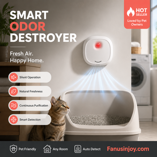 🔥50% de desconto por tempo limitado! 🌬️Diga adeus aos odores desagradáveis com este aparelho! Eliminador de odores para animais de estimação Smart Quiet
