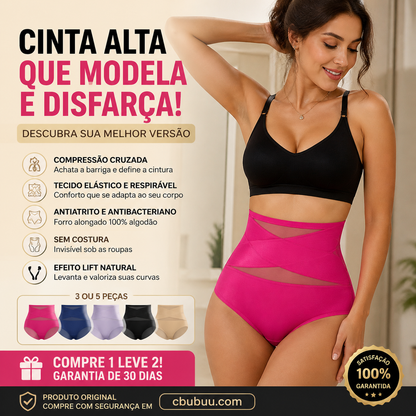 ✨Último Dia – Compre 1, Leve 2 Pacotes!✨Calcinha Feminina Plus Size, Cintura Alta, Modeladora e Abdominal