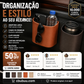 🚗✨ Porta-Copos Universal de Couro para Carro – Mais organização, praticidade e itens sempre ao seu alcance