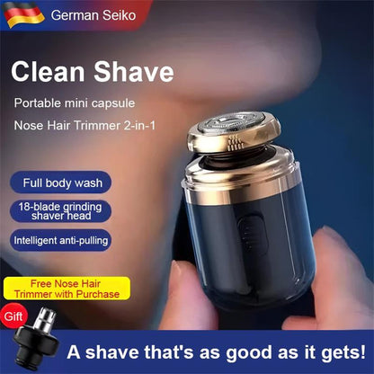 🎁 Promoção Imperdível: 50% de desconto 🔥 Mini Barbeador Elétrico Portátil