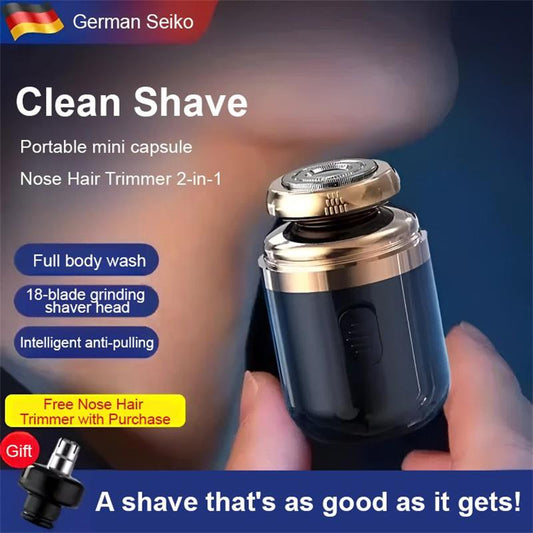 🎁 Promoção Imperdível: 50% de desconto 🔥 Mini Barbeador Elétrico Portátil