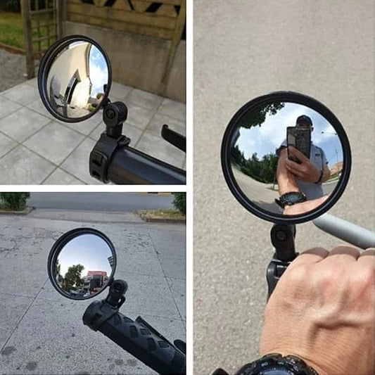 🚴 Espelho retrovisor 360° para bicicletas e ciclomotores 🔄 Ajustável, visão nítida e fácil de instalar