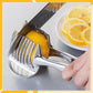 🍋 50% DE DESCONTO! 🔪 Fatiador manual em liga de alumínio – Grau alimentício, corte rápido e fácil de segurar – Ideal para limões, tomates, cebolas e frutas macias 🥗
