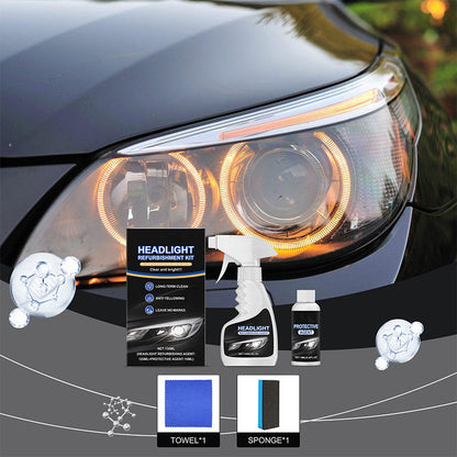 🚘Promoção Black Friday com 50% de desconto!!⚡ Fluido restaurador de faróis automotivos, revitalizador de revestimento cristalino com efeito de embaçamento aprimorado.
