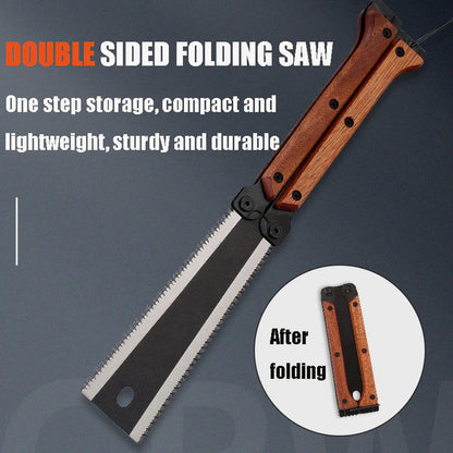 Double-sided folding saw