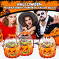 💥 50% de desconto! 🎃 Sacolas de presente de Halloween – 10 unidades, transparentes com estampa de abóbora. Com zíper e alça resistente. Material PP. Perfeitas para doces ou travessuras e lembrancinhas de festa 🍬