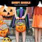 💥 50% de desconto! 🎃 Sacolas de presente de Halloween – 10 unidades, transparentes com estampa de abóbora. Com zíper e alça resistente. Material PP. Perfeitas para doces ou travessuras e lembrancinhas de festa 🍬