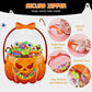💥 50% de desconto! 🎃 Sacolas de presente de Halloween – 10 unidades, transparentes com estampa de abóbora. Com zíper e alça resistente. Material PP. Perfeitas para doces ou travessuras e lembrancinhas de festa 🍬