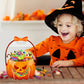 💥 50% de desconto! 🎃 Sacolas de presente de Halloween – 10 unidades, transparentes com estampa de abóbora. Com zíper e alça resistente. Material PP. Perfeitas para doces ou travessuras e lembrancinhas de festa 🍬