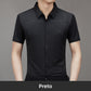 Camisa de Negócios Masculina de Verão Fresca e Elástica