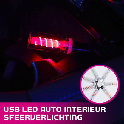 50% de Desconto | Luz Ambiente LED USB para Interior do Carro – 7 Cores e Controle por Toque