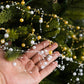 Artificial Pearl Bead Garland for Christmas Tree