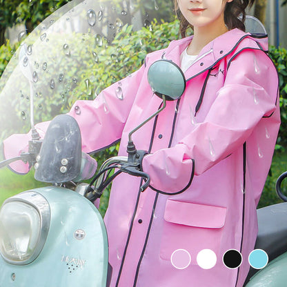 🎅Alta qualidade🎅Capa de chuva reutilizável com capuz (com cobertura para o rosto) 🎄✨ Sua companhia perfeita para a estação chuvosa