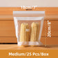 🛍️✨ Sacos transparentes para alimentos – Vedação dupla reforçada, à prova de vazamentos e perfeitos para cozinha, viagens e freezer 🧊🥩