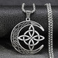Celtic Moon Pendant Necklace