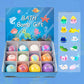 🛁 50% DE DESCONTO | 🌊 Bombas de Banho Tema Oceano | 60g*12 unidades, Banho Espumoso e Ótima Ideia de Presente ✨